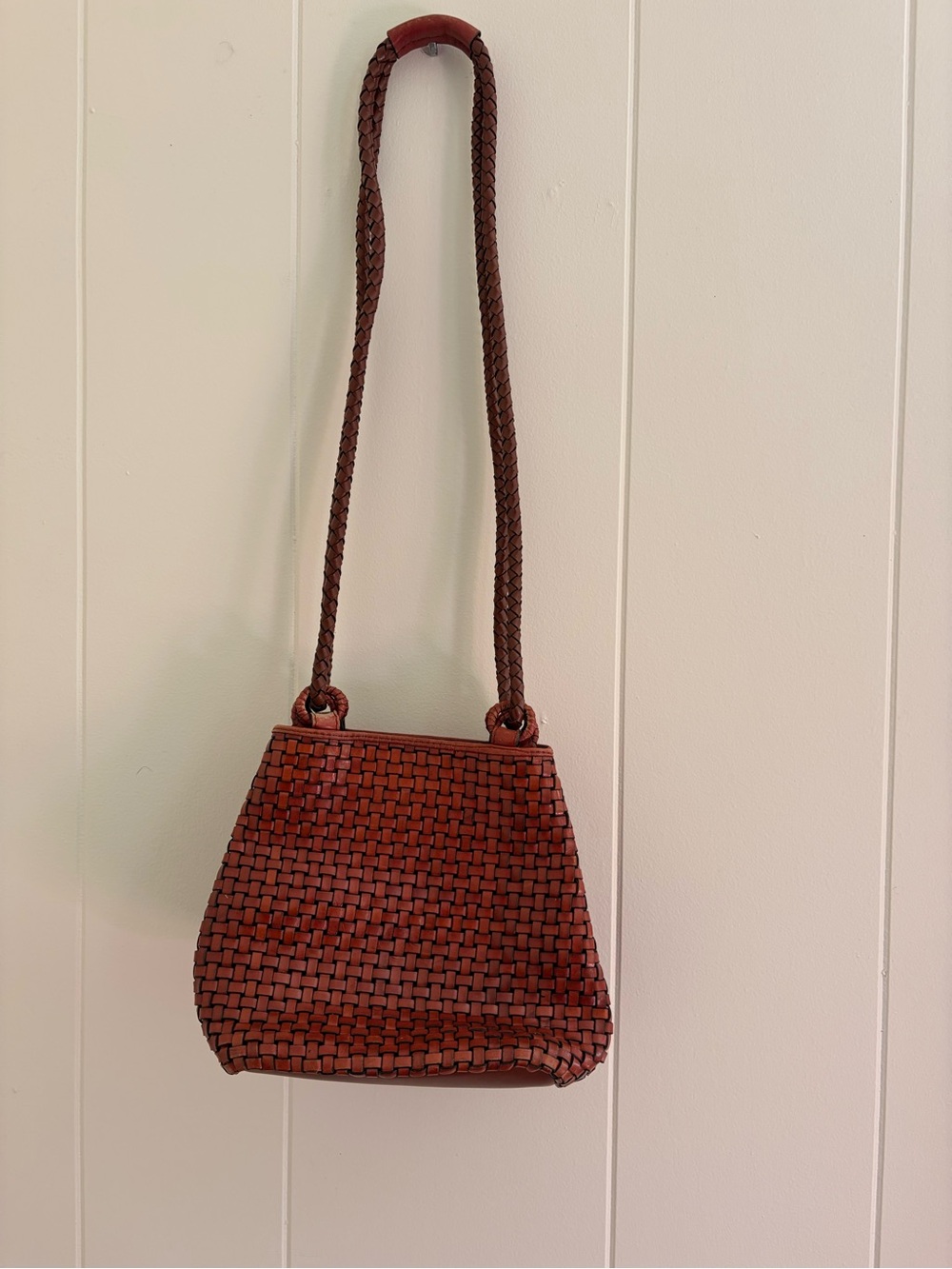 Valerie Stevens Woven Shoulder Bag in Brown
